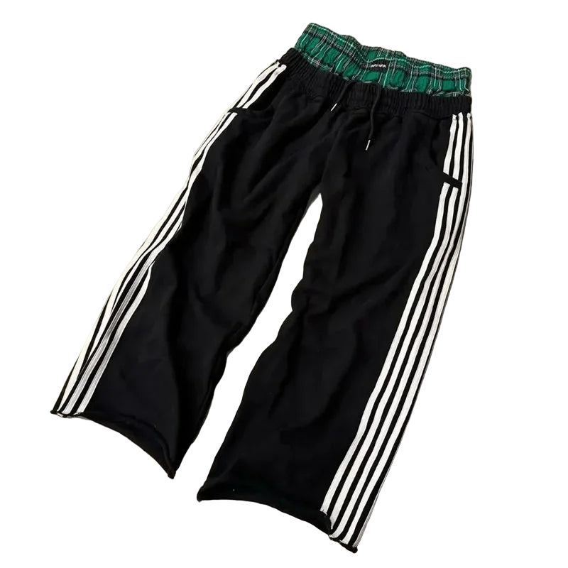 Y2K pants Harajuku double Embroidered Letter waist Sweatpants vintage 2000s Cargo Pants Joggers Men High waisted Wide Leg Pants - czapa7resell