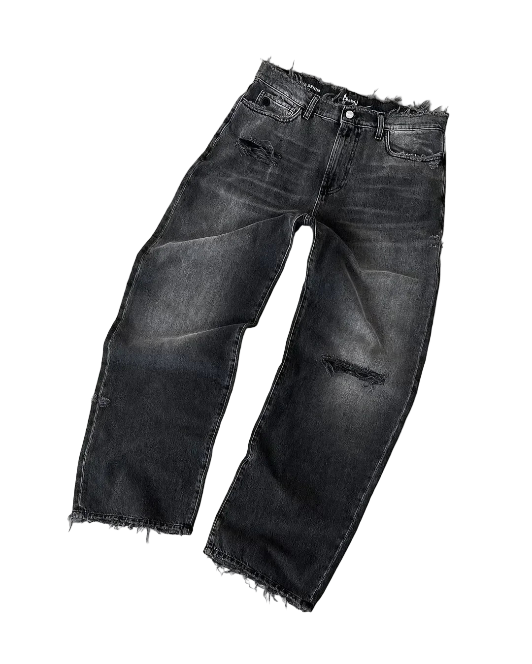 Baggy Jeansy z przetarciami - czapa7resell