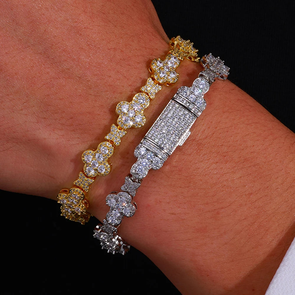 Bransoletka Krzyżowa Iced Out - czapa7resell