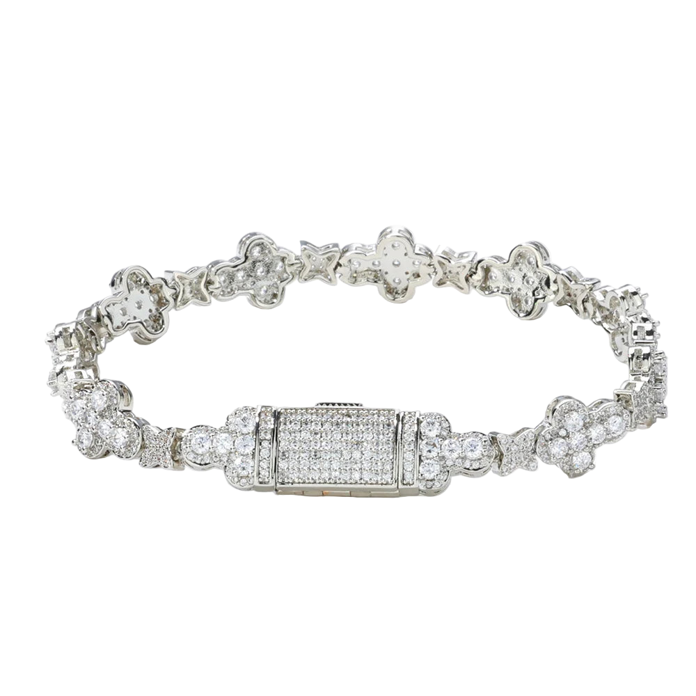 Bransoletka Krzyżowa Iced Out - czapa7resell