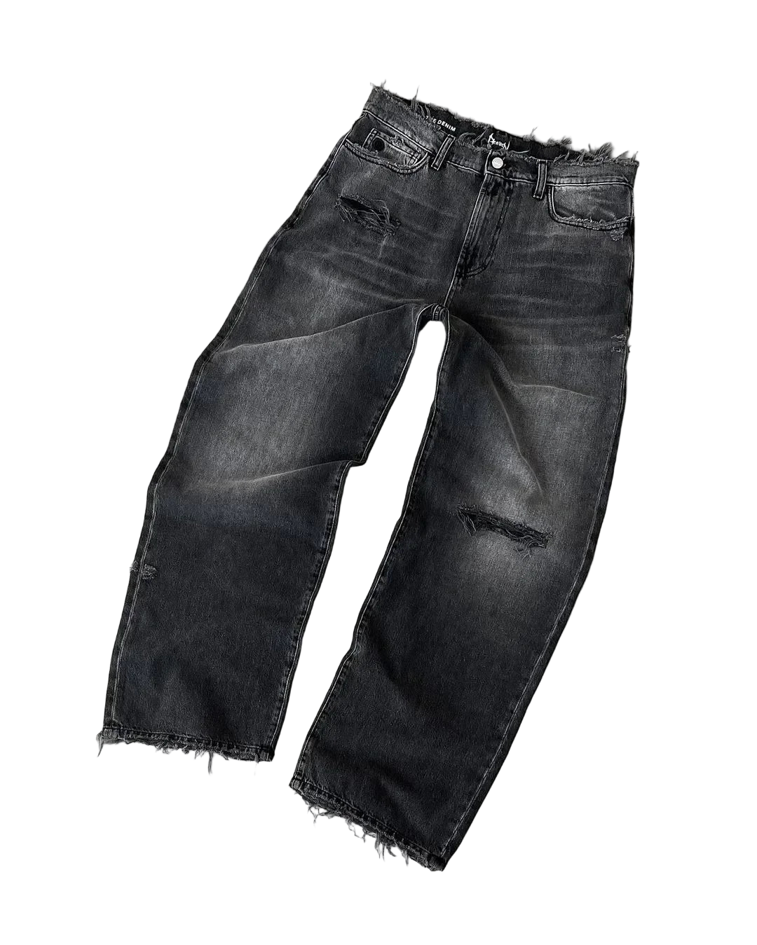 Baggy Jeansy z przetarciami - czapa7resell