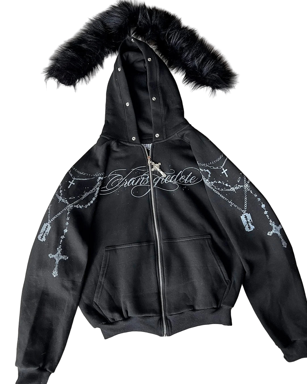 Bluza z odpinanym futerkiem - czapa7resell