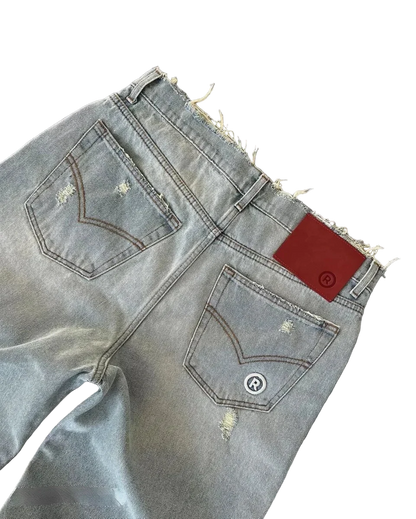 Baggy Jeansy z przetarciami - SWAGWRLD